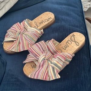 colorful sandals with bow